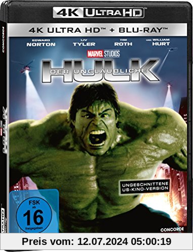 Der unglaubliche Hulk (4K Ultra HD) (+ Blu-ray) (ungeschnittene Kinoversion) von Louis Leterrier