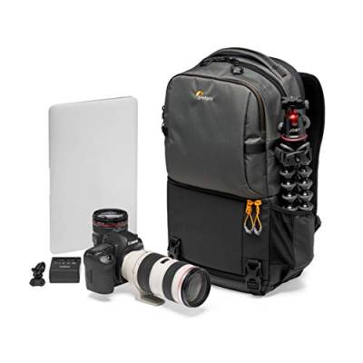 Lowepro Fastpack BP 250 AW III Kamerarucksack - Kameratasche / Fotorucksack für spiegellose und DSLR-Kameras wie Nikon D850, 300D, mit Zugang per QuickDoor, Fach für 13-Zoll-Laptop, Ripstop, Grau von Lowepro