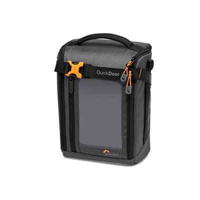 Lowepro GearUp Creator Box Large II, Tasche für Spiegellose und DSLR-Kameras, Kameratasche mit QuickDoor-Zugang, Hergestellt aus Recyclingmaterial, Orange Gepolsterte Innenfächer, Grau von Lowepro
