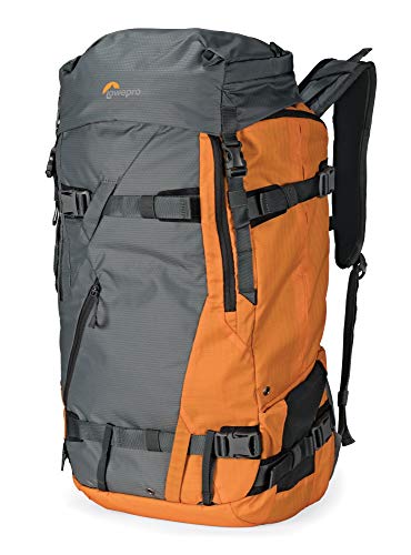 Lowepro LP37230-PWW Powder BP 500 AW Outdoor Rucksack (für Wintersport-,Trekking-Equipment für Foto/Video Equipment & persönliche Gegenstände, geeignet für DSLR/ Spiegellose und Zubehör) grau/orange von Lowepro