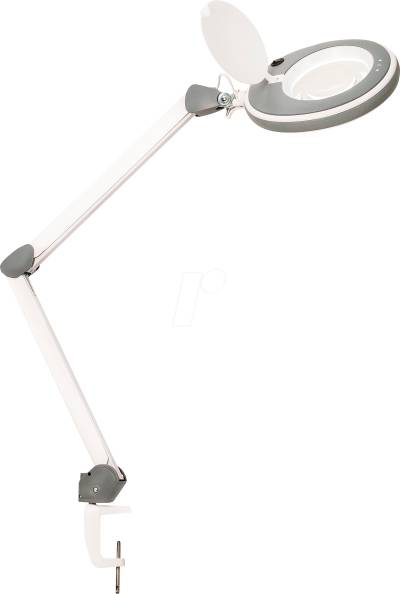 LUMENO 8213GR - Lupenleuchte, LED, Ø 125 mm Echtglaslinse, 3 Dioptrien, dimmbar von Lumeno