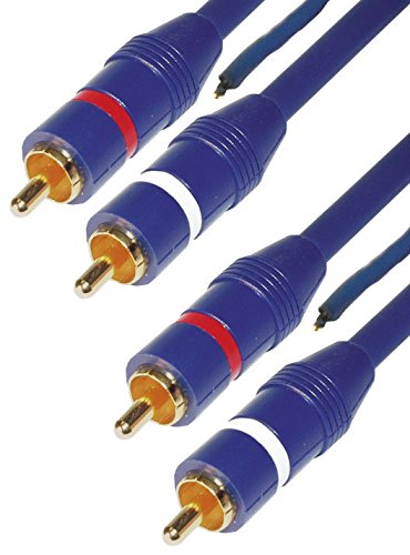 MANAX® Audiokabel Verbindungskabel 2X Cinchstecker - 2X Cinchstecker mit Remote-Kabel 5,0 m von MANAX