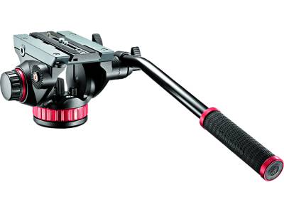 MANFROTTO MVH502AH+504PL Stativkopf, Schwarz, Höhe offen bis 130 mm von MANFROTTO