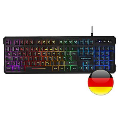 Mars Gaming MK218DE, H-Mech RGB Tastatur, 9 Lichteffekte, Antighosting, Schwarz, Deutsche Sprache von MARSGAMING