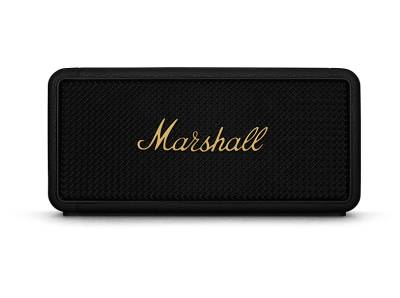 MARSHALL Middleton Bluetooth Lautsprecher, Black & Brass, Wasserfest von MARSHALL