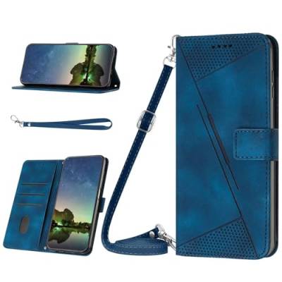 MBSLFY Handyhülle für Xiaomi Redmi Note 8 Pro, [3 Kartenfächer] [Magnet Verschluss] Leder schutzhülle Ledertasche,Flip Lederhülle Tasche Case Magnet Kartenfach Schutzhülle, Blau von MBSLFY