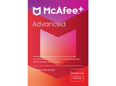 MCAFEE+ ADVANCED - INDIVIDUAL, 1 Jahr, Code in einer Box [PC, iOS, Mac, Android] [Multiplattform] von MCAFEE