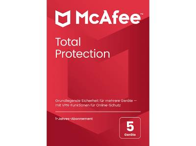 McAfee Total Protection 5 Geräte, 1 Jahr, Code in einer Box - [PC, iOS, Mac, Android] [Multiplattform] von MCAFEE