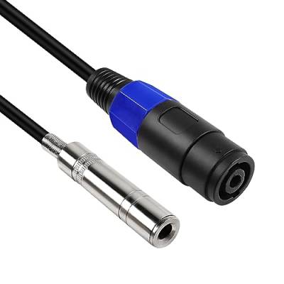 MEIRIYFA Speakon Buchse auf 1/4" Mono Lautsprecher Kabel, 6.35mm TS Stecker auf Speakon Buchse Lautsprecher Draht Audio Adapter für DJ/PA Lautsprecher Kabel (6,35 mm Buchse) von MEIRIYFA