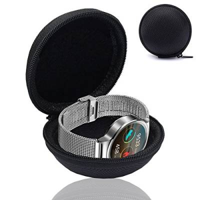 MOELECTRONIX Smartwatch Tasche passend für Fossil Gen 6 Smartwatch | Schutz Hülle Fitnesstracker Armband Uhr Hart Schale Etui | Box Case von MOELECTRONIX