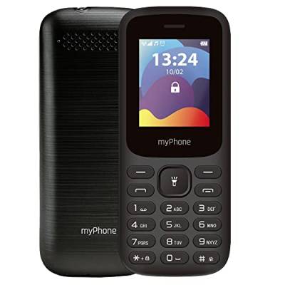 MP myPhone Fusion Tastentelefon, große beleuchtete Tasten, Farbdisplay 1,77", Akku 600 mAh, Fackel, Radio, Dual-Sim, bluetooth, Mobiltelefon für Senioren, Schwarz, tastenhandy, seniorentelefon von MP myPhone