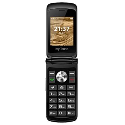 MP myPhone Waltz Seniorenhandy ohne Vertrag, 2.4" Display, klappbar, Klapphandy Mobiltelefon, große Tasten, 800mAh Akku, 2G, Dual-SIM, Kamera, Schwartz von MP myPhone