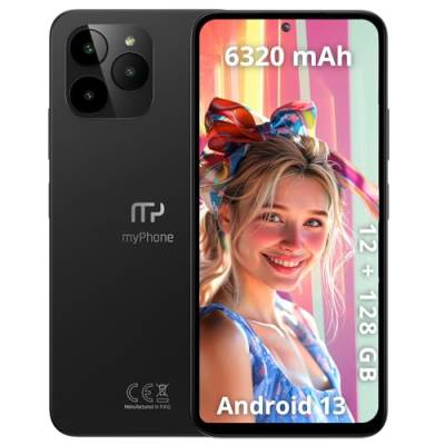 Smartphon elegant myPhone N23 mit etui GRATIS schlank und ultradünn NFC Funktion 50 Mpx sehr Gute Kamera mit AI-Unterstützung 5000mAh akku HD+ sicher mit Android 13 von MP myPhone