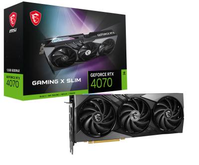 MSI GeForce RTX 4070 Gaming X Slim 12G Grafikkarte - 12GB GDDR6X, 1x HDMI, 3x DP von MSI