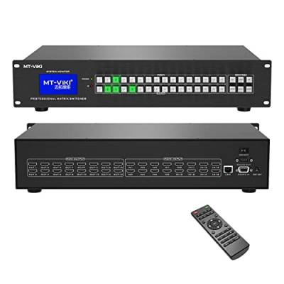 MT-VIKI 4K HDMI Matrix Switch 16x16 2U Rackmount Splitter & Switch 16 in 16 Out mit Kontrollmenü IR-Fernbedienung RS-232 LAN EDID HDCP1.4 ADI 30Hz von MT-VIKI