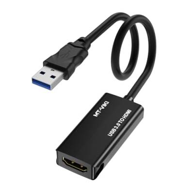 MT-VIKI USB 3.0 HDMI Adapter, USB 3.0/2.0 auf HDMI Adapter Audio Video Adapter HD 1080P Kompatibel mit Mac Windows 10/8.1/8/7 und mehr von MT-VIKI