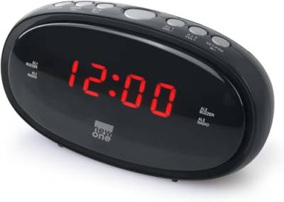 New One CR-100 Uhrenradio mit dimmbarem großem Display, Dual Alarm von MUSE