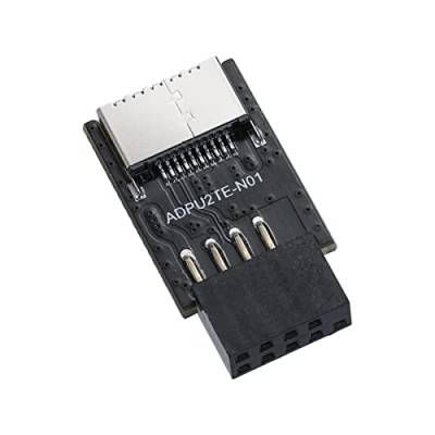 MZHOU USB 2.0 9PIN Frontpanel Buchse auf Type-E C Vorderseite A-Key Stecker Verlängerungsadapter für Motherboard - Gilt für alle Systeme, die USB2.0 unterstützen… von MZHOU