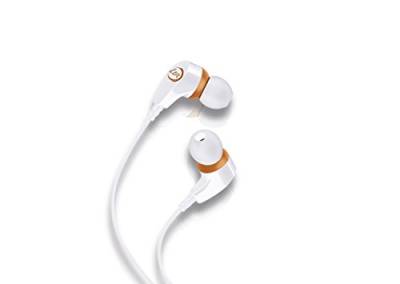 Magnat LZR 540 High Performance In-Ear-Headphone | Flachkabel mit Fernbedienung, Freisprecheinrichtung, und Knickschutz - white/orange von Magnat