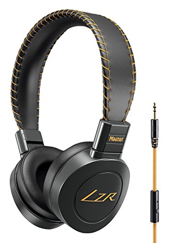 Magnat LZR 560, High Performance On-Ear-Kopfhörer, Perfekte Passform, Kabel-Fernbedienung mit Freisprecheinrichtung - schwarz/orange von Magnat