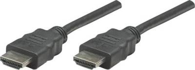Manhattan HDMI Anschlusskabel HDMI-A Stecker, HDMI-A Stecker 1.00m Schwarz 308816 High Speed-HDMI HD von Manhattan