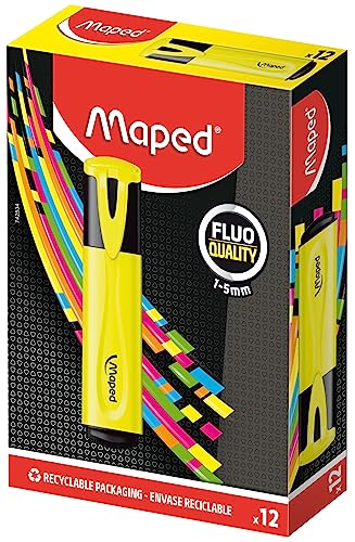 MAPED Textmarker Fluo'Peps Classic, 12 Stück gelb von Maped