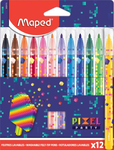 Maped Fasermaler PIXEL PARTY, 12er Kartonetui von Maped