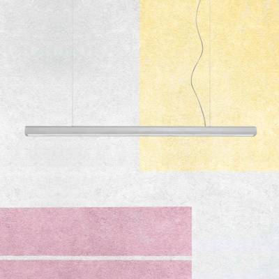 LED-Hängeleuchte Materica Stick L, Zement, 100 cm von Marchetti