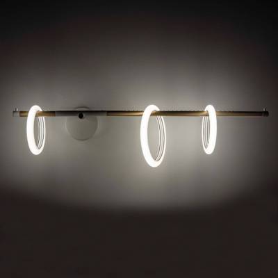 LED-Wandleuchte Ulaop, drei Ringe, rechts, weiß von Marchetti