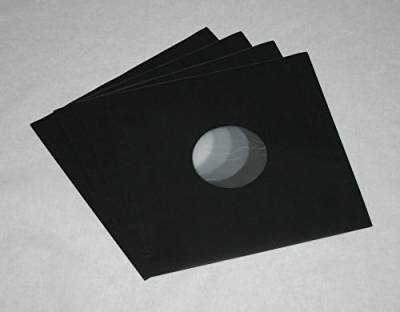 100 Stück LP Schallplatten Innenhüllen schwarz gefüttert 80 gramm Vinyl LP Maxi Single von Mari-Medienverpackungen