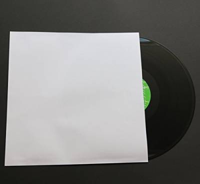 200 St. Deluxe 12“ LP Maxi Single Innenhüllen ohne Mittelloch ungefüttert reinweißes 90 gr. Papier für Vinyl Schallplatten von Mari-Medienverpackungen