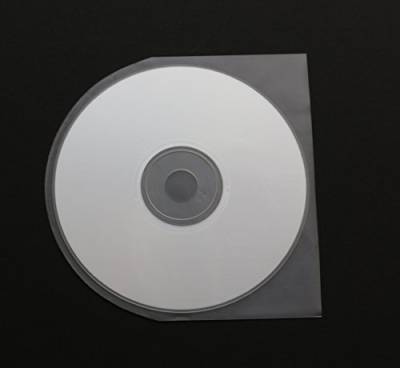 25 St. original Japan CD/DVD/Blu-ray Schutzhüllen 125x125 mm halbrund von Mari-Medienverpackungen