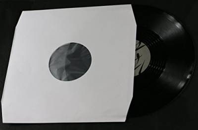 400 Stück LP Schallplatten Innenhüllen weiß mit Eckschnitt gefüttert Vinyl LP Maxi Single von Mari-Medienverpackungen