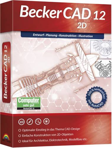 Markt & Technik 80850 BeckerCAD 12 2D Vollversion, 1 Lizenz Windows CAD-Software von Markt & Technik