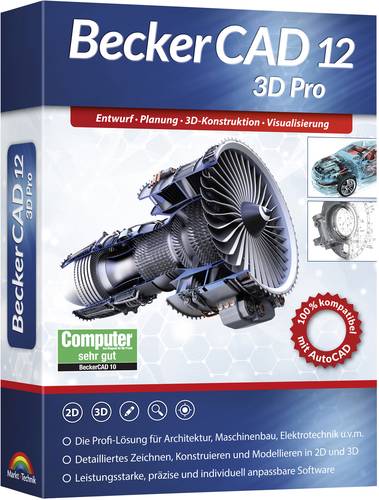 Markt & Technik 80862 BeckerCAD 12 3D PRO Vollversion, 1 Lizenz Windows CAD-Software von Markt & Technik