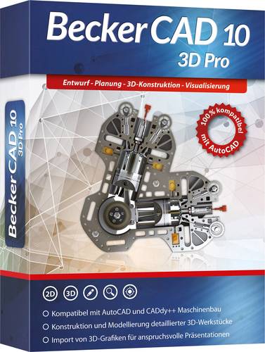 Markt & Technik 8499 Becker CAD 10 3D PRO Vollversion, 1 Lizenz Windows CAD-Software von Markt & Technik