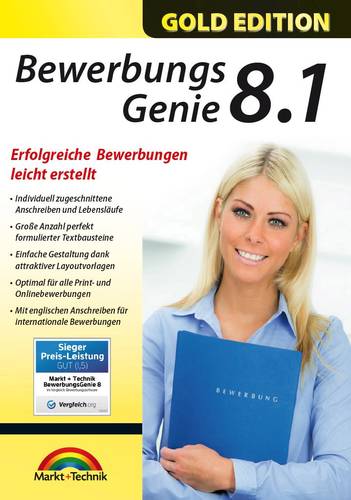 Markt & Technik BEWERBUNGS GENIE 8.1 Vollversion, 1 Lizenz Windows Bewerbungs-Software von Markt & Technik