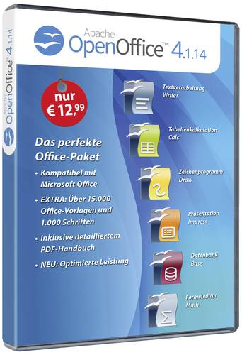 Markt & Technik OpenOffice 4.1.14 Vollversion, 1 Lizenz Windows Office-Paket von Markt & Technik