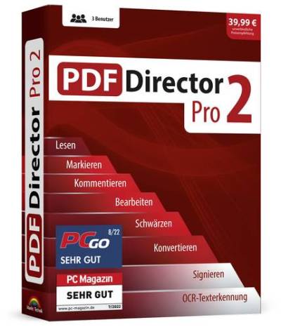 Markt & Technik PDF Director 2 Pro Vollversion, 3 Lizenzen Windows PDF-Software von Markt & Technik
