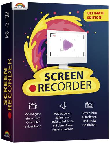 Markt & Technik Screen Recorder Ultimate Vollversion, 1 Lizenz Windows Recording Software von Markt & Technik