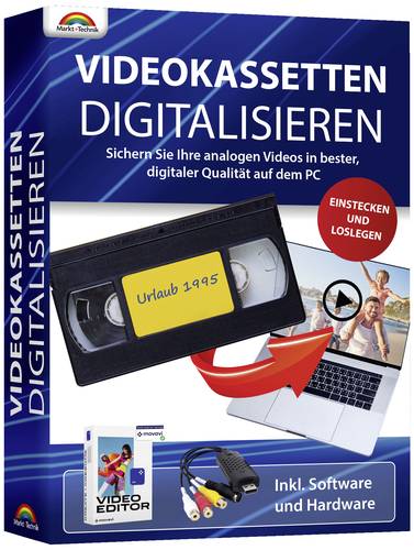 Markt & Technik Videokassetten digitalisieren 2023 inkl. Hardware Vollversion, 1 Lizenz Windows Digi von Markt & Technik