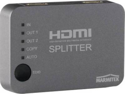 Marmitek Split 312 2 Port HDMI-Splitter 3D-Wiedergabe möglich 3840 x 2160 Pixel Silber von Marmitek