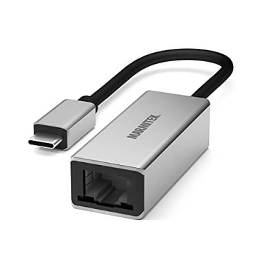 USB C auf Ethernet Adapter Kabel - Marmitek UE24 - Thunderbolt verbinden zu LAN - Verbinden Sie Ihren Mac oder Laptop fest mit einem Router, obwohl EIN RJ45 Anschluss fehlt - USBC Wandler von Marmitek