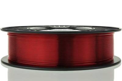 Material4Print - PETG Filament Ø 1,75mm 750g Rolle - Premium-Qualität für 3D Drucker (Transparent Rot) von Material 4 Print