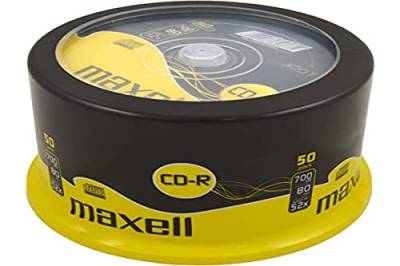MAXELL CD-R Rohlinge (52x Speed, 700MB, 80Min, 50er Spindel) von Maxell