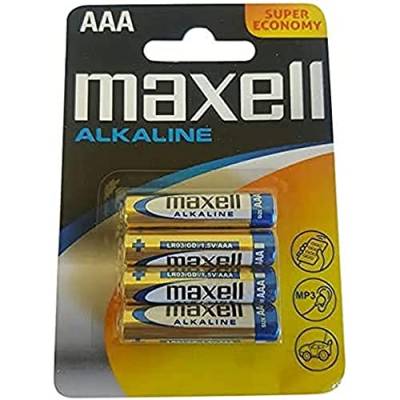 Maxell 723671.60.CN Alkaline Batterie, Micro AAA, 4er Blister von Maxell