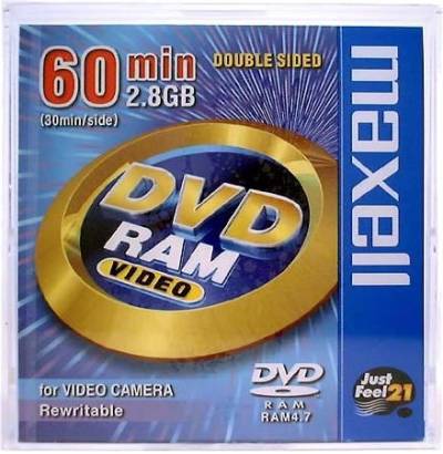 Maxell DVD-RAM Rohling V-CAM 60min Jewel Case von Maxell