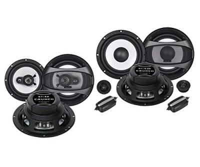 Mediadox Crunch Front/Heck 16,5cm/165mm Auto Lautsprecher/Boxen/Speaker Komplett-Set kompatibel für Subaru von Mediadox