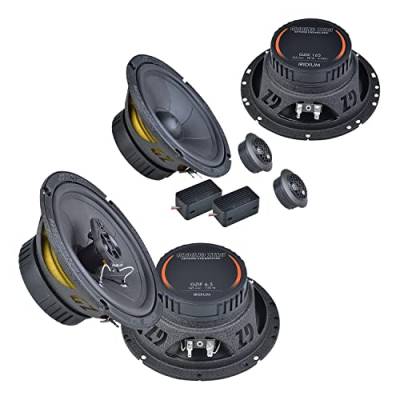 Mediadox Ground Zero Front/Heck 16,5cm/165mm Auto Lautsprecher/Boxen/Speaker Komplett-Set kompatibel für SEAT II von Mediadox