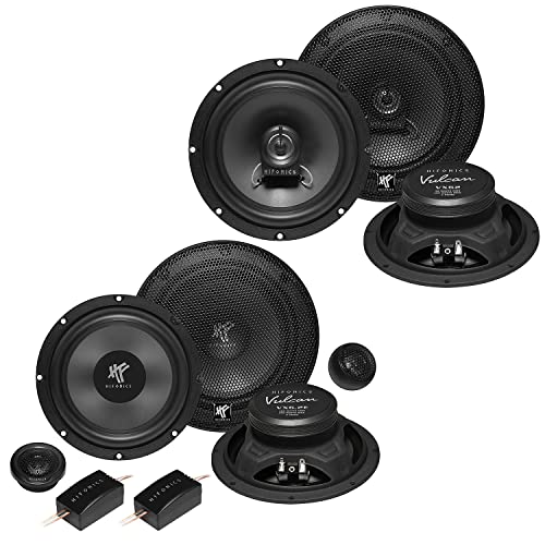 Mediadox HIFONICS Front/Heck 16,5cm/165mm Auto Lautsprecher/Boxen/Speaker Komplett-Set kompatibel für Mitsubishi I von Mediadox